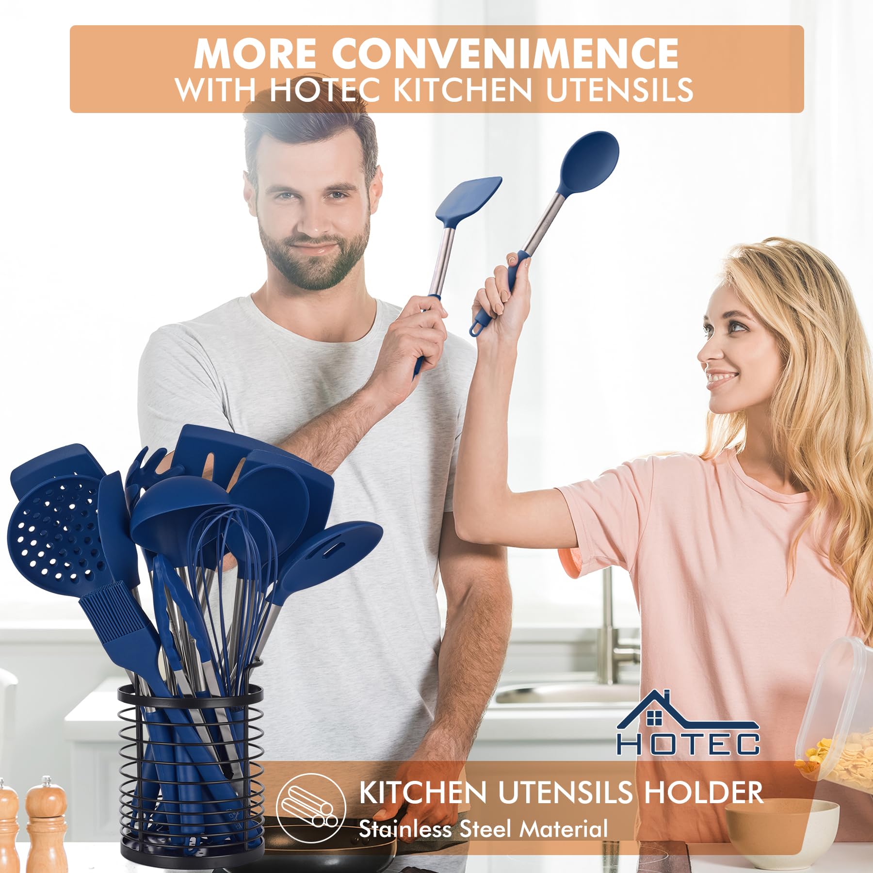 HOTEC silicone heads resist heat up to 446°F, reducing melting risk.