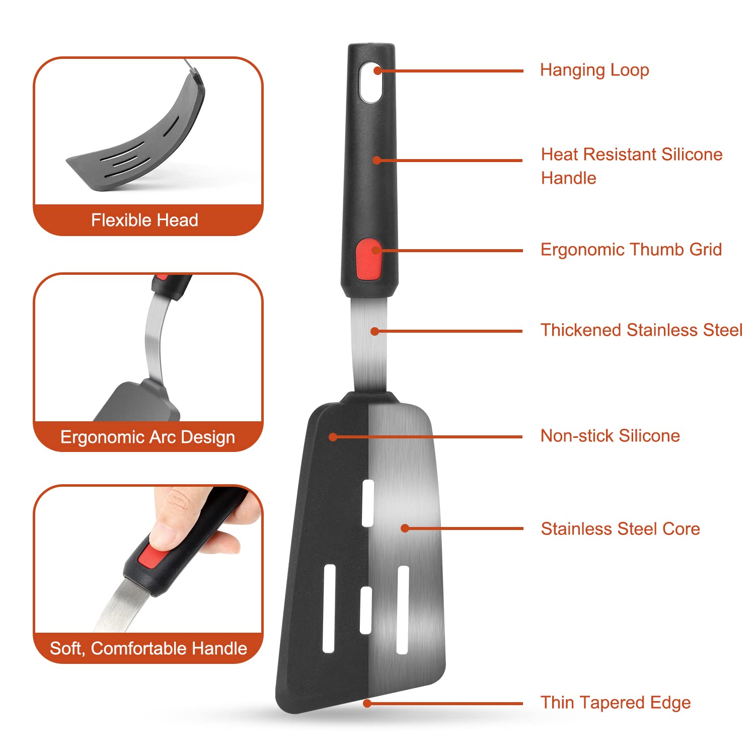 HOTEC dishwasher safe spatulas simplify cleanup after cooking