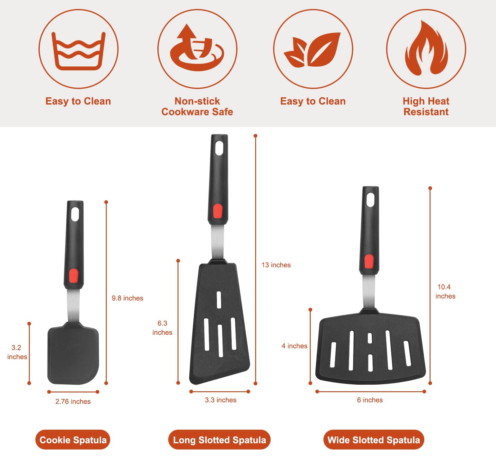 HOTEC silicone spatula demonstrates heat resistance up to 600°F for safe cooking