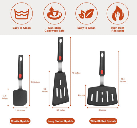 HOTEC silicone spatula demonstrates heat resistance up to 600°F for safe cooking