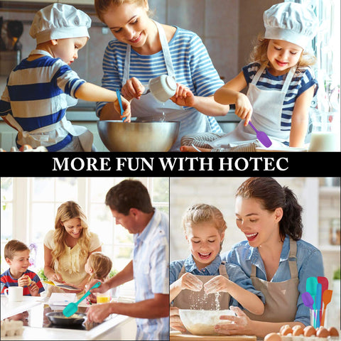 HOTEC five-piece set includes small and large spatulas for versatility