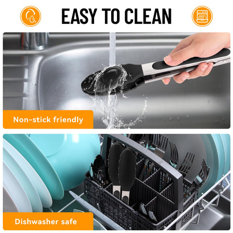 Hotec compact storage loop keeps tongs neatly stored.