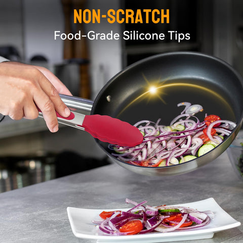 HOTEC ergonomic-handle red provides comfortable non-slip grip.