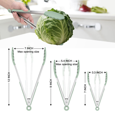 HOTEC versatile tongs for grilling, flipping, and serving meals.