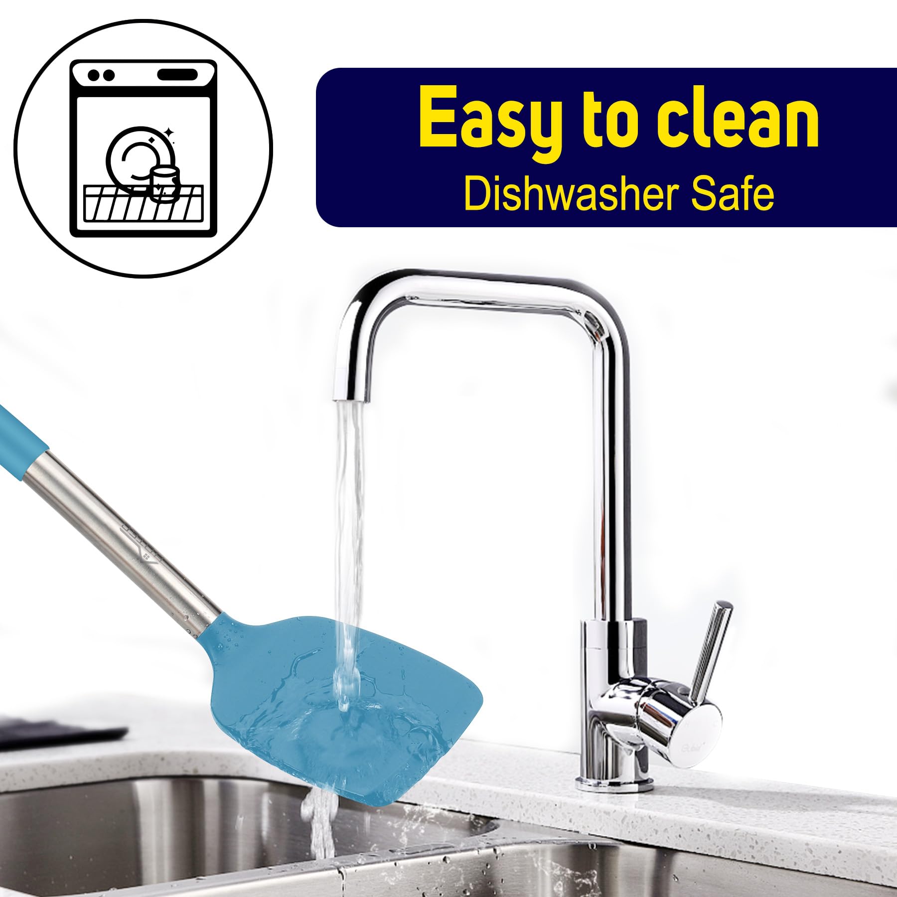 HOTEC heat-resistant spatula withstands up to 600°F on hot surfaces.