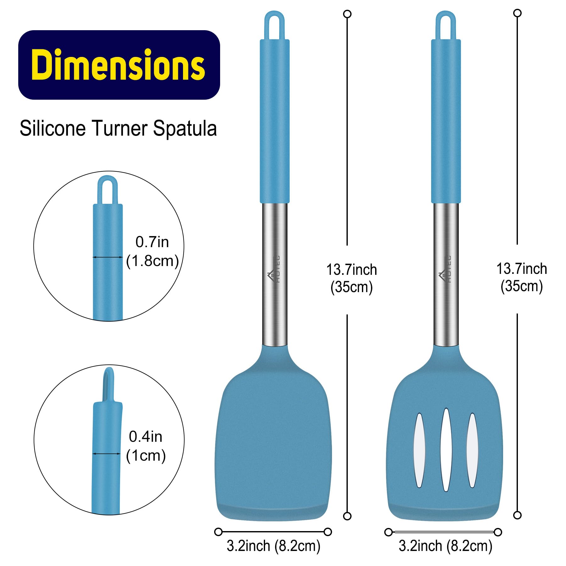 HOTEC silicone slotted spatula, draining liquids while sautéing vegetables.