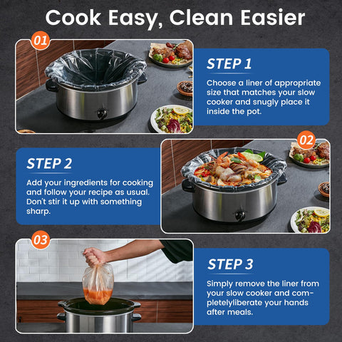 Hotensil disposable liner keeps cooker clean after meals