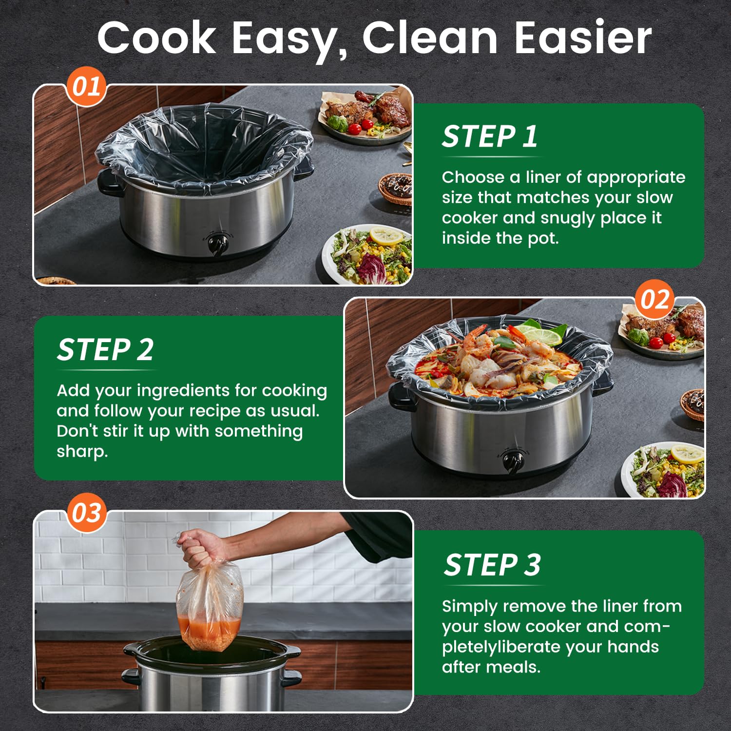 Hotensil disposable liner simplifies cleanup after family dinners.