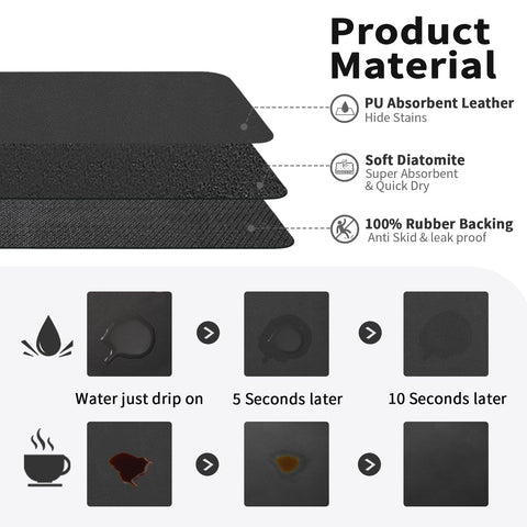 HotLive mat hides stains from coffee and milk for a tidier kitchen surface.