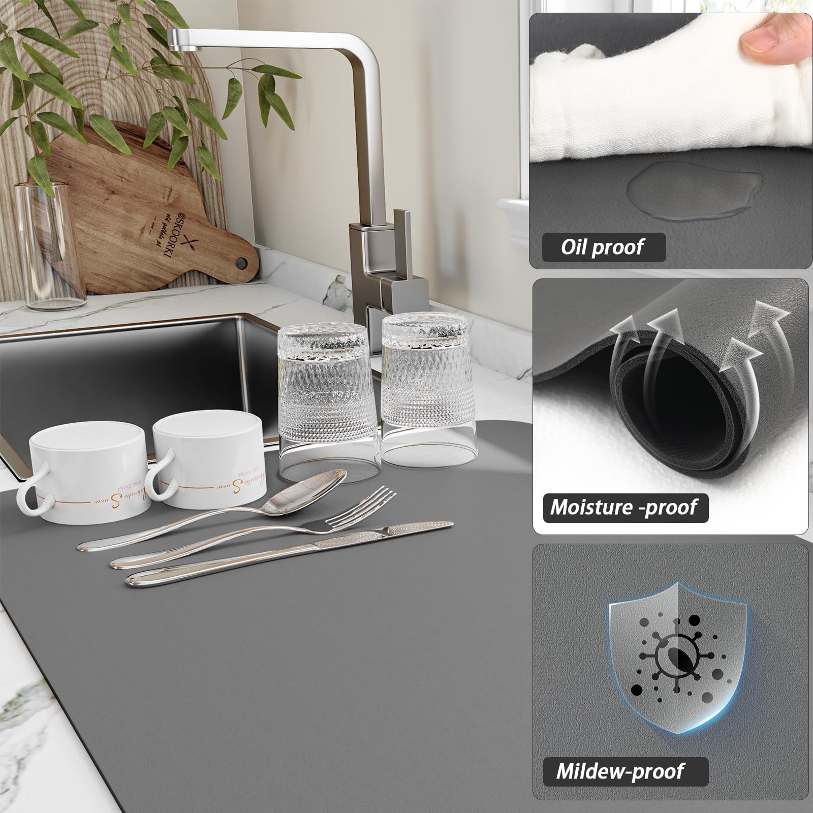 HotLive drying mat absorbent nanofibers speed up air drying and stain hiding