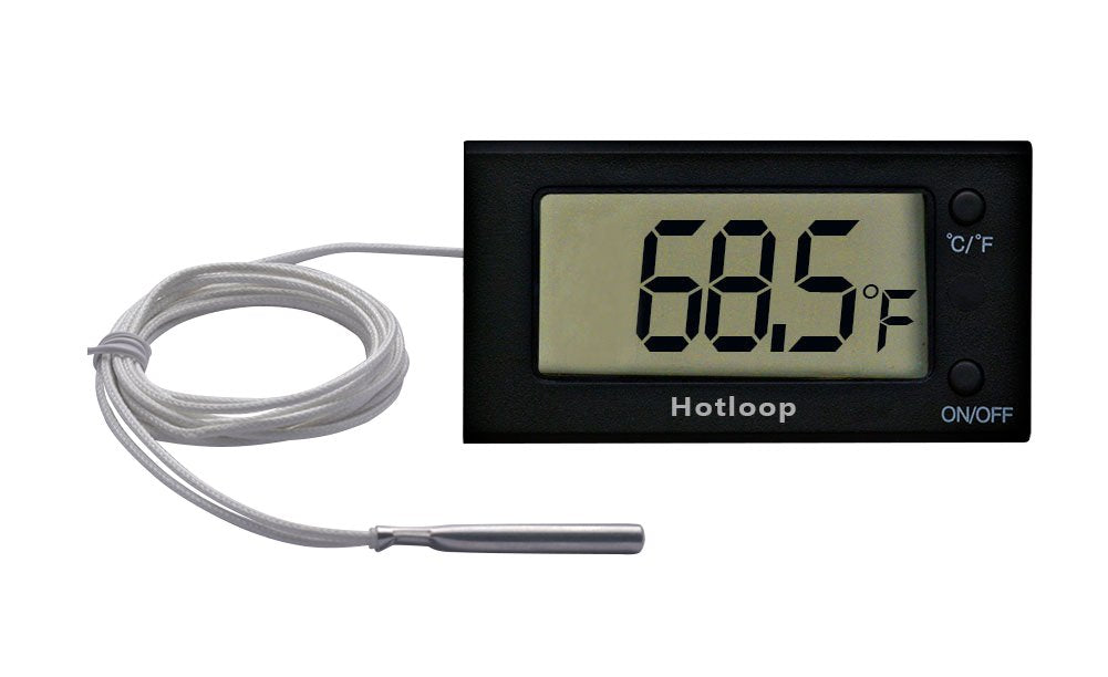 Hotloop Digital Oven Thermometer LCD display shows real-time oven temperature.