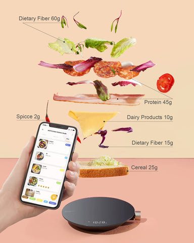 HOTO Smart Food Scale uses battery power (3 AAA, not included) for portability.