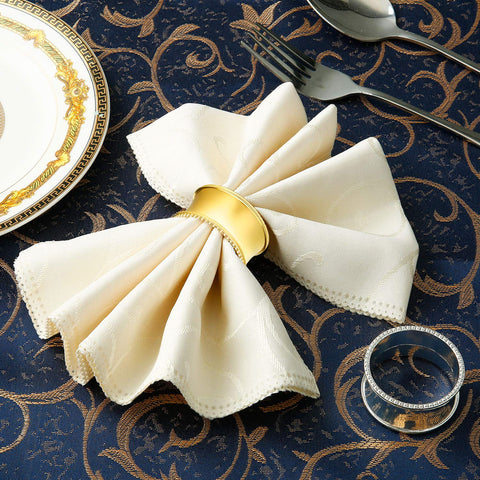 Hotop 8-pack napkin rings dress up linen or disposable napkins