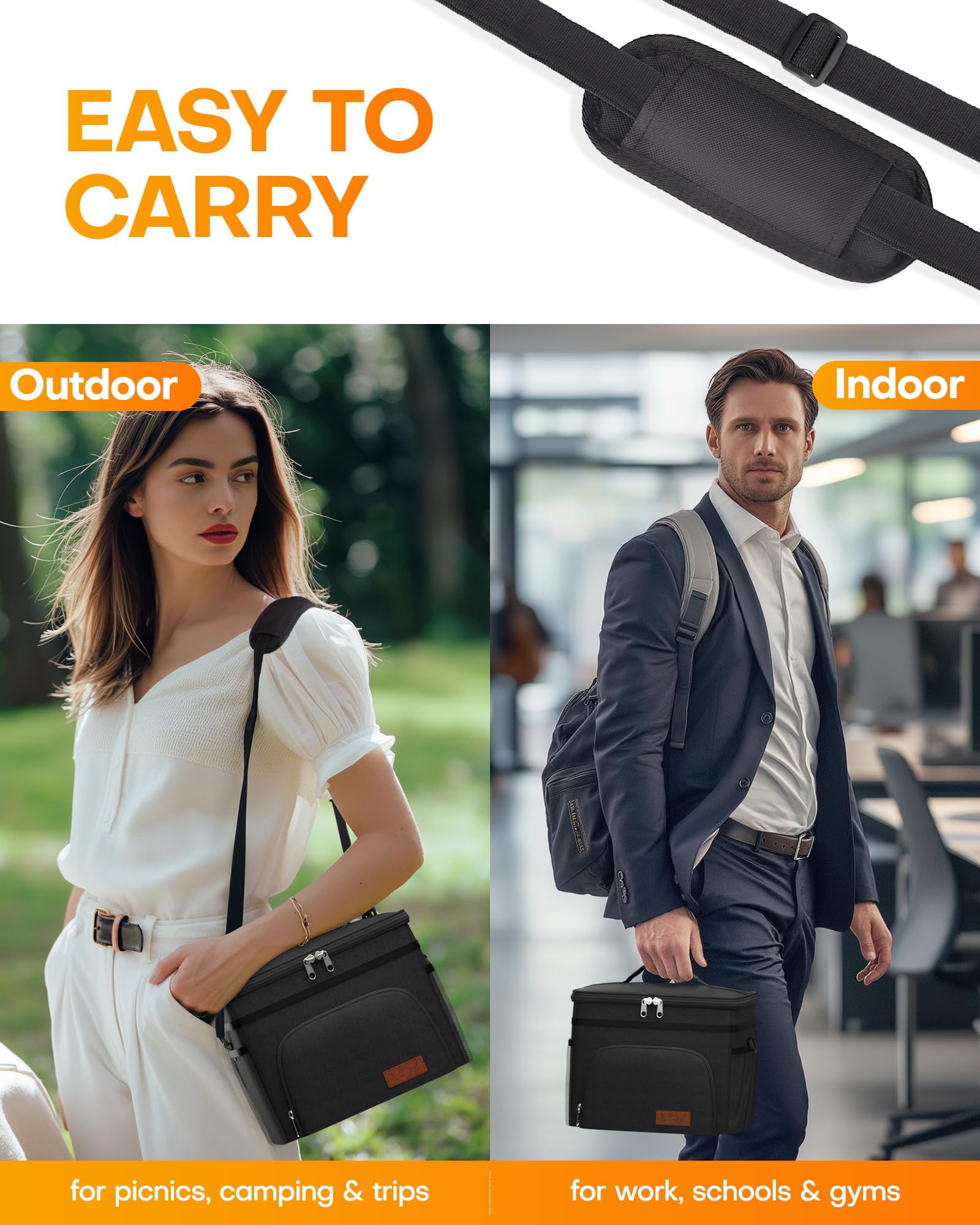 HOTOR oxford cloth exterior offers durable daily use