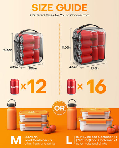 HOTOR lunch bag interior mesh compartment for snacks and organization.