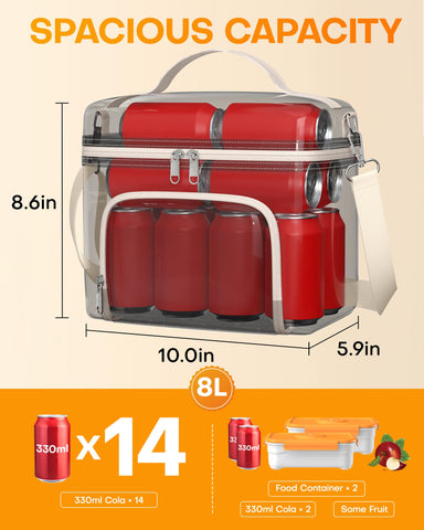 HOTOR lunch bag PU leather exterior designed for an upright, polished appearance.