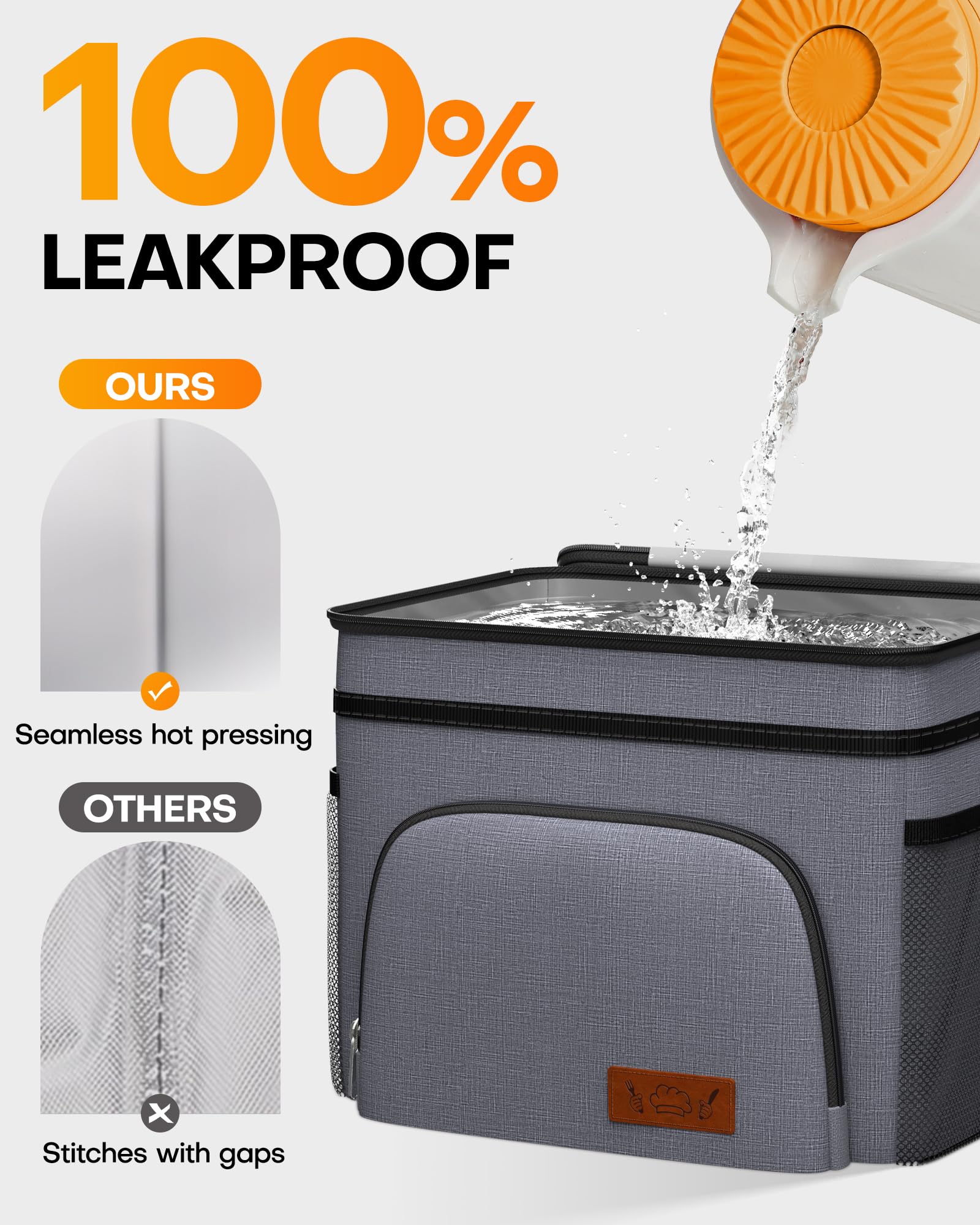 HOTOR lunch bag adjustable shoulder strap offers comfortable daily carry
