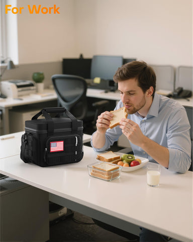 HOTOR lunch box large dimensions fit containers and drinks for a full day