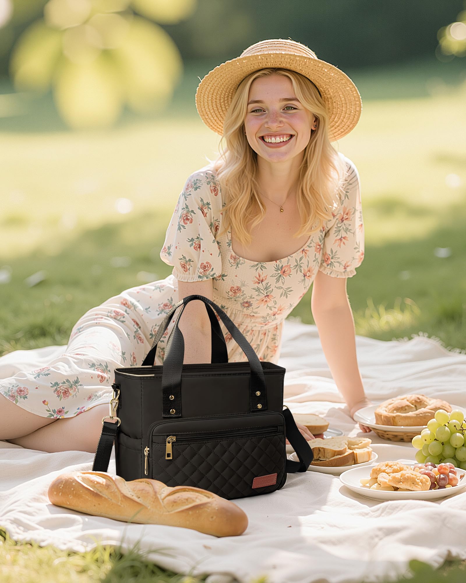 HOTOR Lunch Box for Women versatile design supports work, picnics, and trips.
