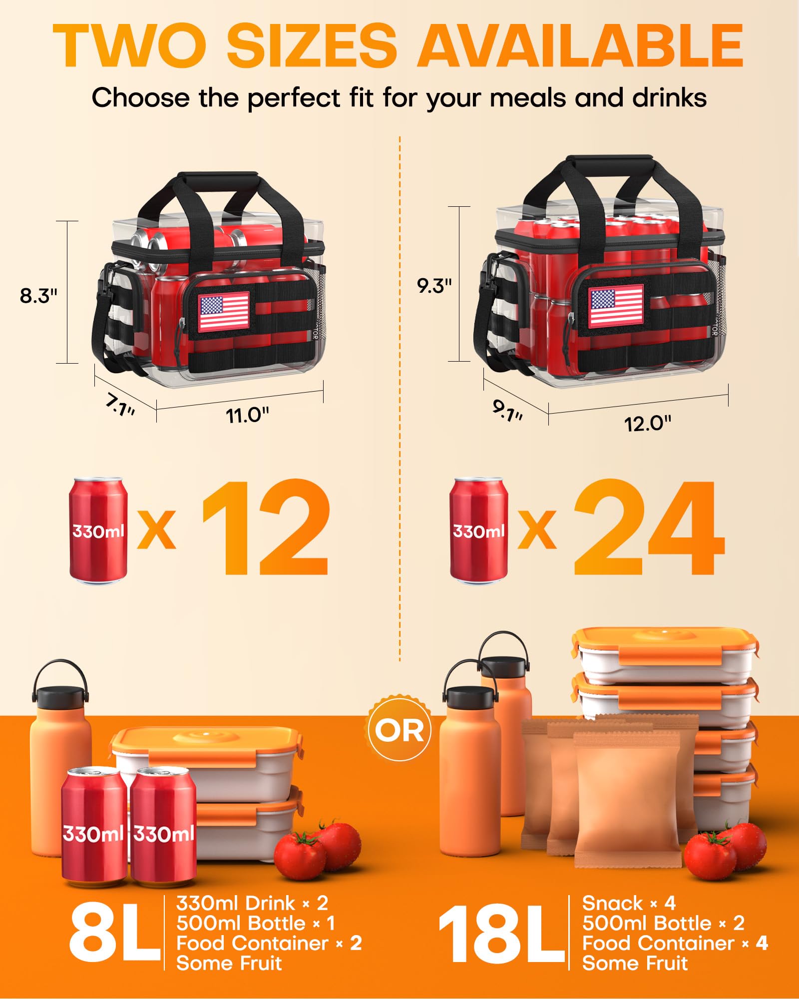 HOTOR lunch box water resistant Oxford fabric protecting contents outdoors