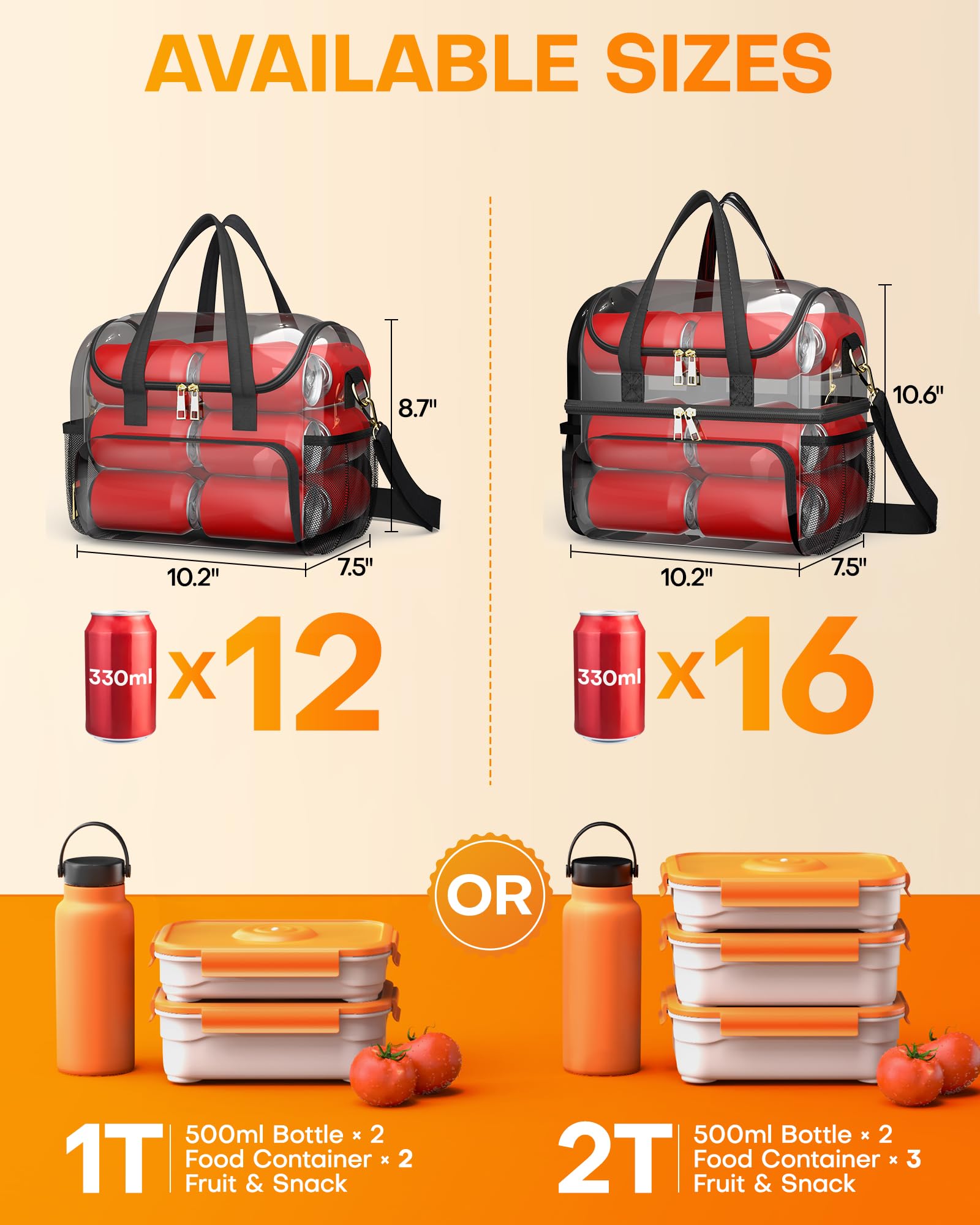 HOTOR Lunch Box adjustable shoulder strap offers hands-free carry and comfort.