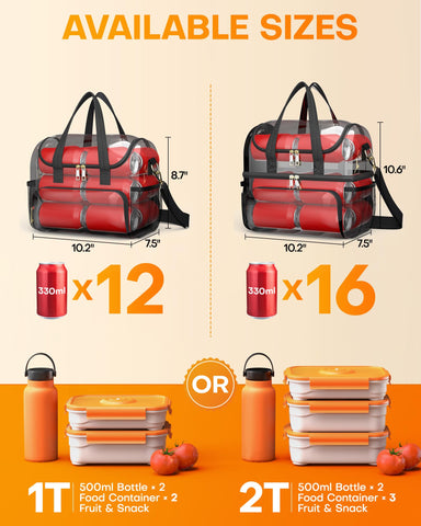 HOTOR Lunch Box adjustable shoulder strap offers hands-free carry and comfort.
