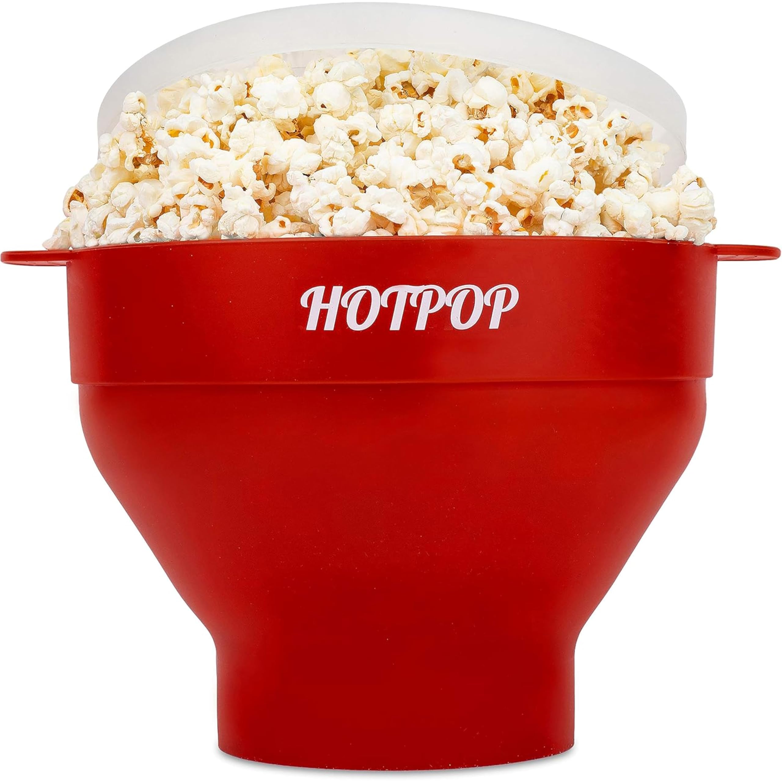 HotPop original popcorn maker in action for quick microwave popcorn