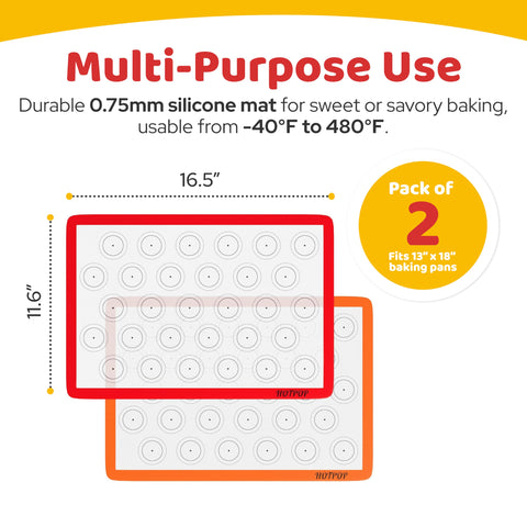 HOTPOP silicone baking sheet quarter-size for compact baking and versatility