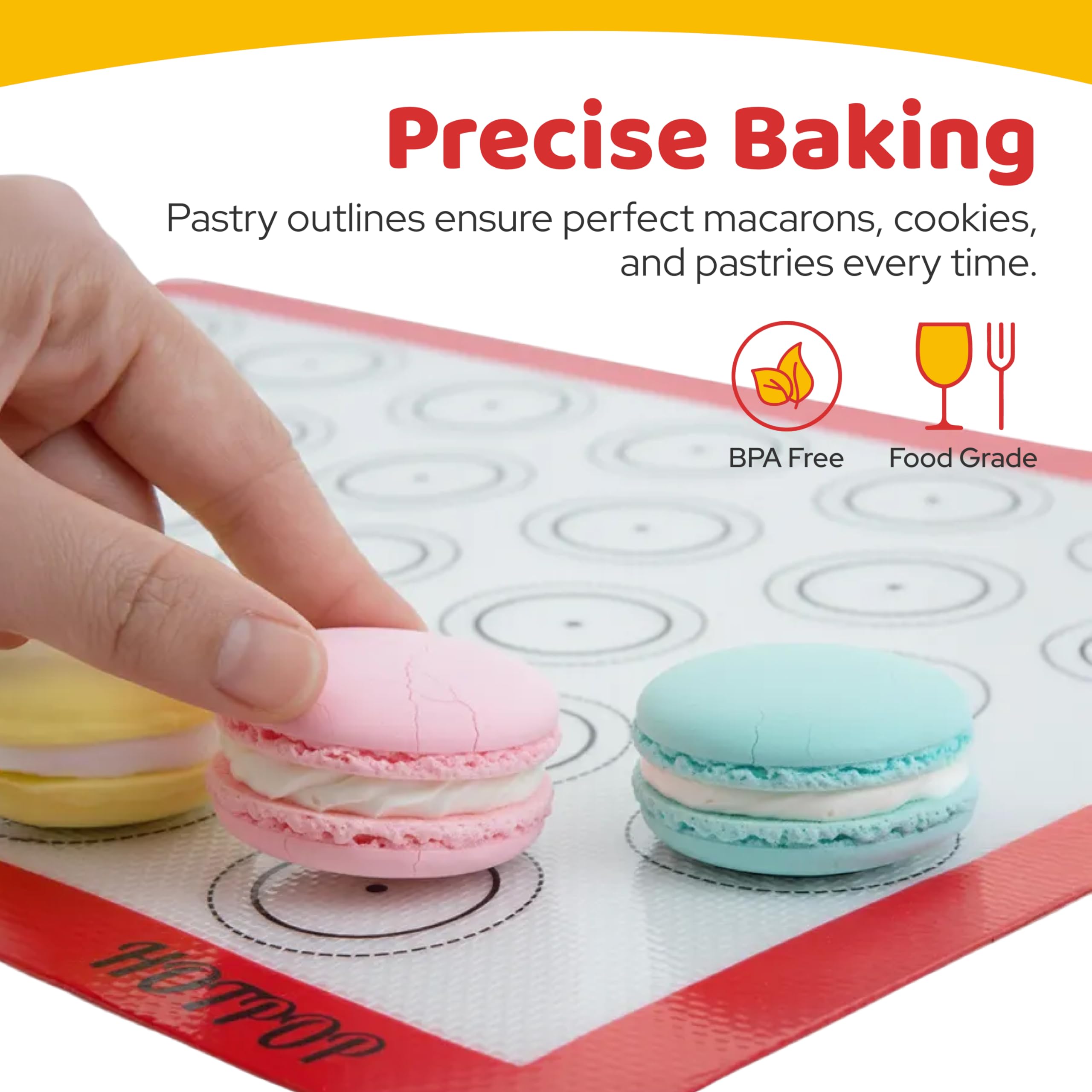 HOTPOP mats withstand -40°F to 480°F for freezer and oven use