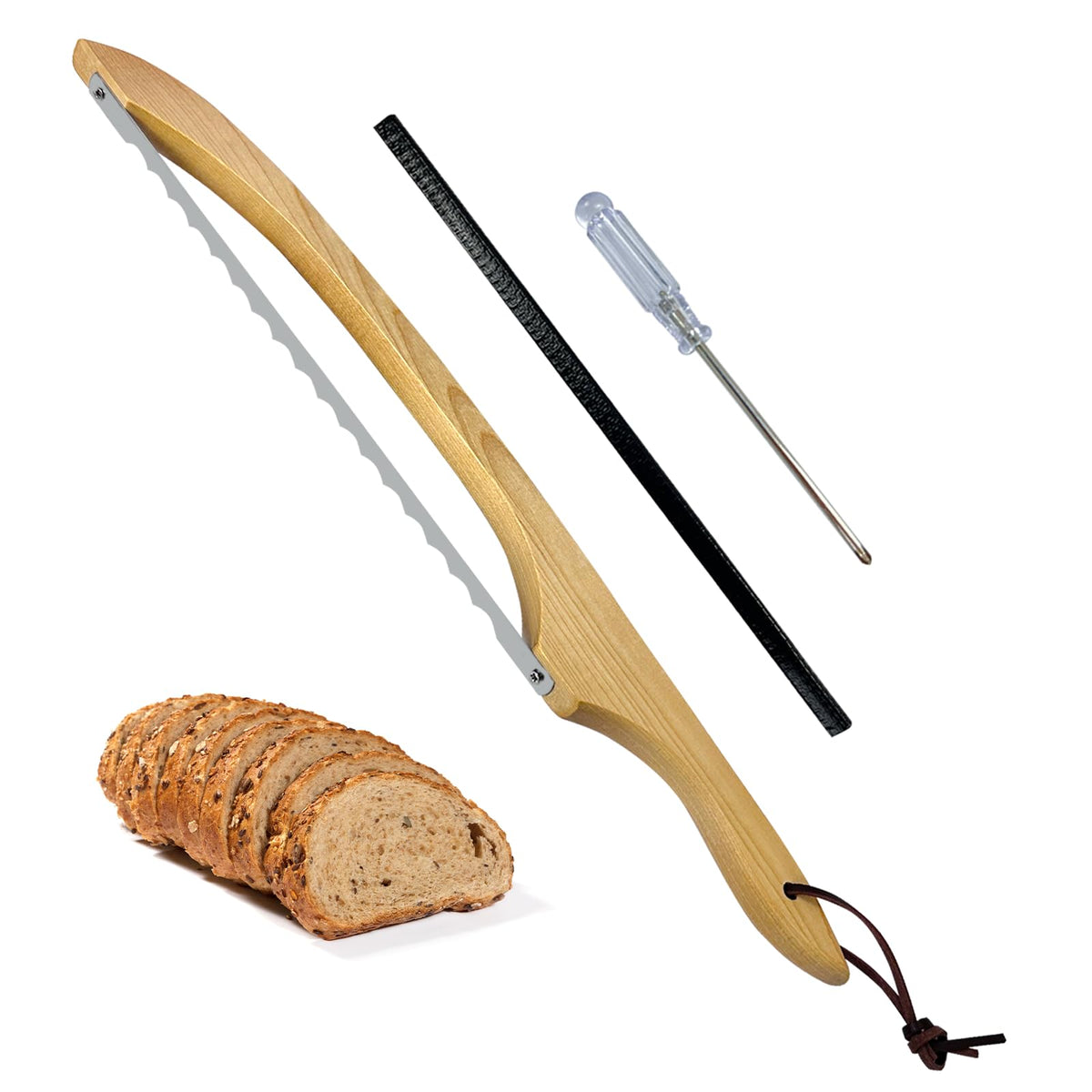 HOTTOR sourdough bread knife in action delivering clean cuts for crusty loaves