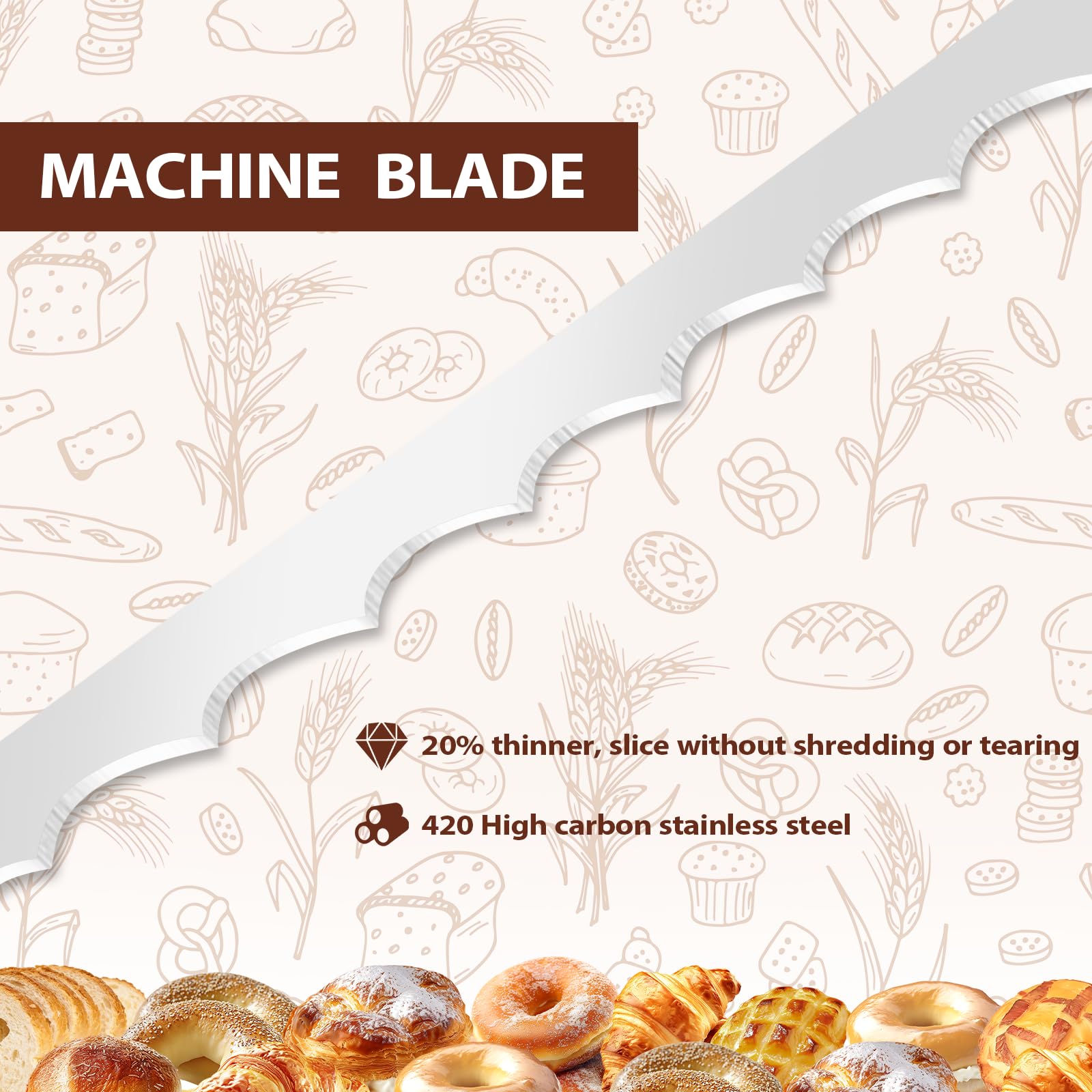 HOTTOR sourdough slicer includes screwdriver for blade tightening and upkeep.