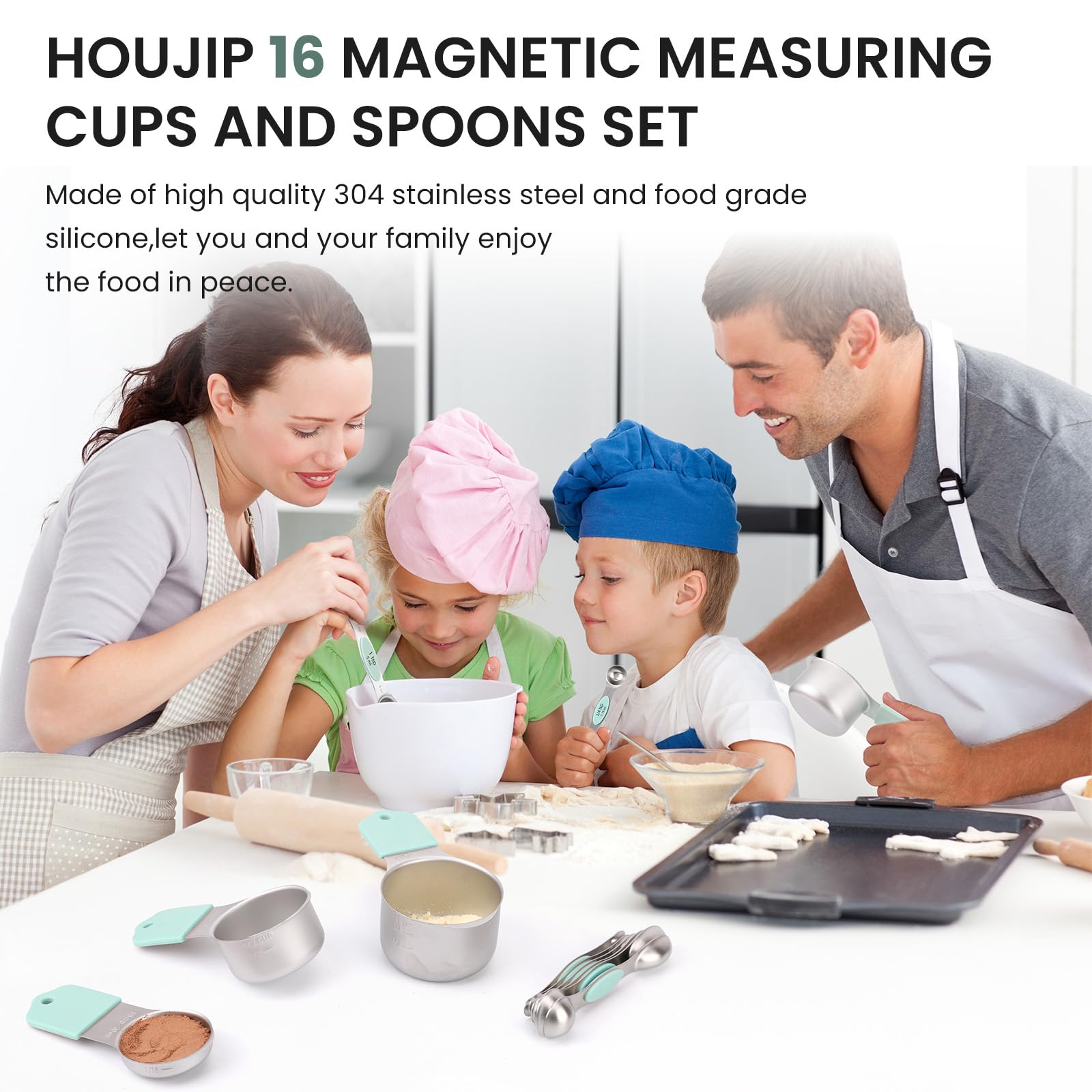 HOUJIP cups show double markings for quick, accurate reads.