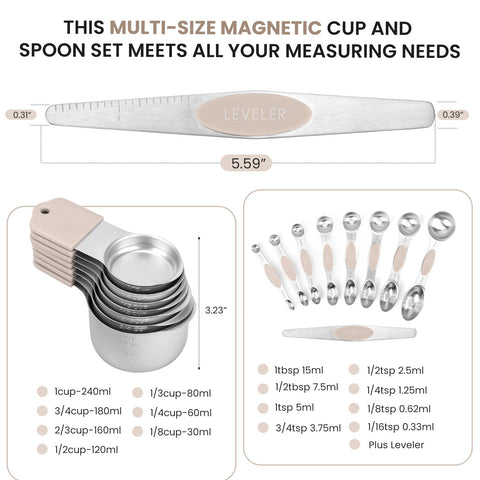 HOUJIP silicone non-slip handle khaki cups stay secure during cooking