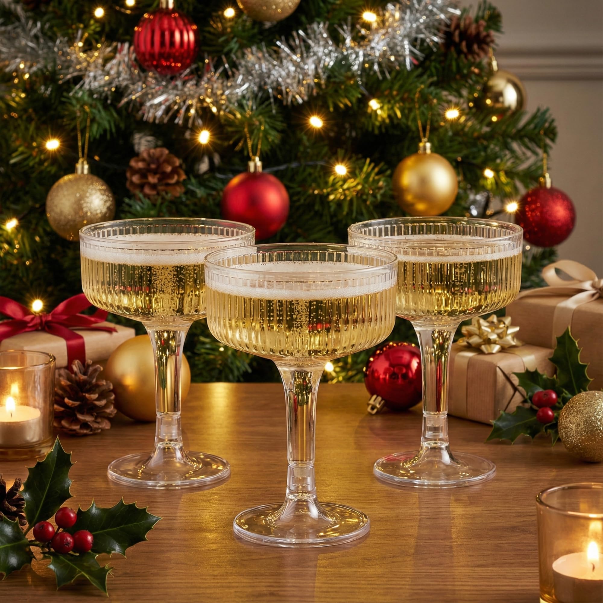 Houmury 56pcs glasses with detachable storage for easy packing and transport.