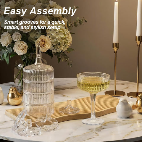 Houmury wedding-essentials glasses suit wedding decor and guest toasts.