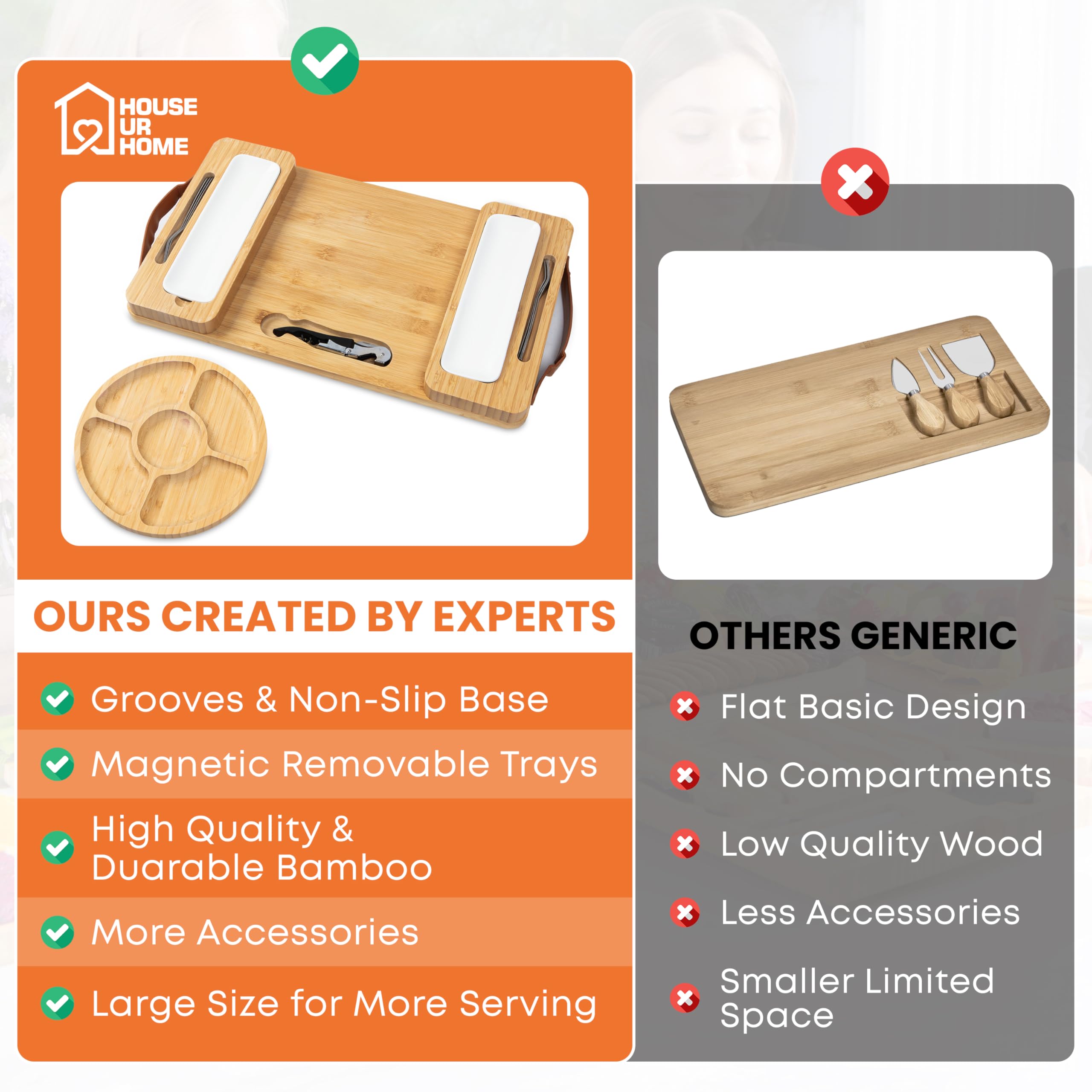 House Ur Home bamboo charcuterie board complete set ideal for housewarming celebrations