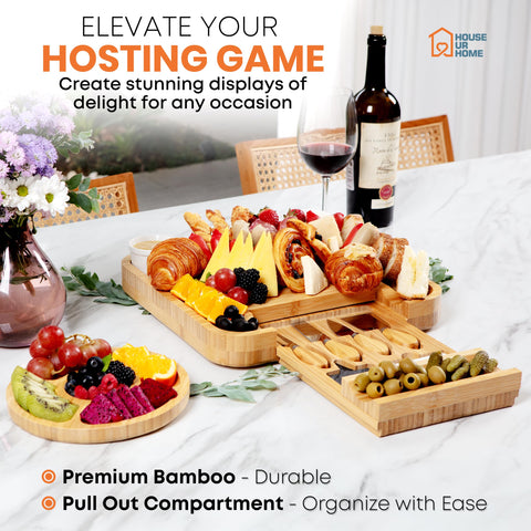 House Ur Home charcuterie board knives set keeps serving essentials within reach.