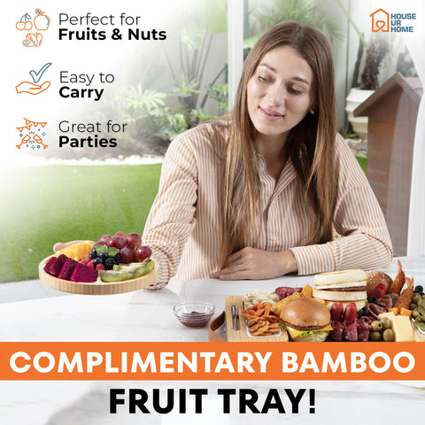 House Ur Home charcuterie board side trays and handles enable easy transport
