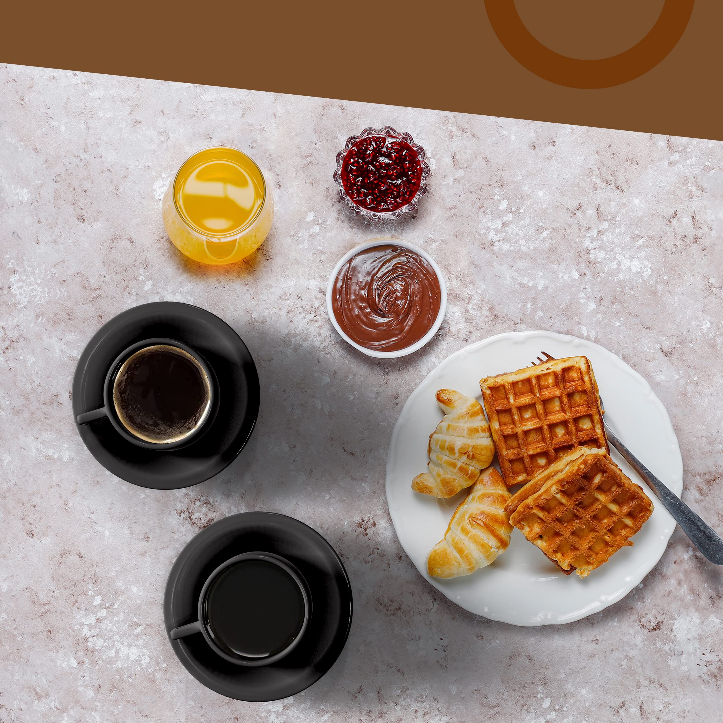 Houseables espresso set on kitchen counter with cafe-inspired vibe