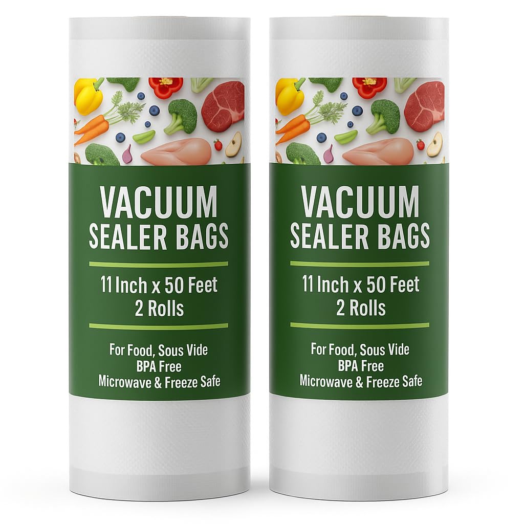 Houseables vacuum sealer bag with embossed pattern for maximum air removal and freshness.