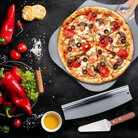 HouseAssist pizza cutter rocker blade for clean, even slices.
