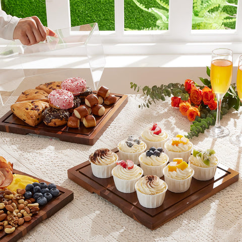 HouseJoy locking lid cake stand protecting pastries while on display.
