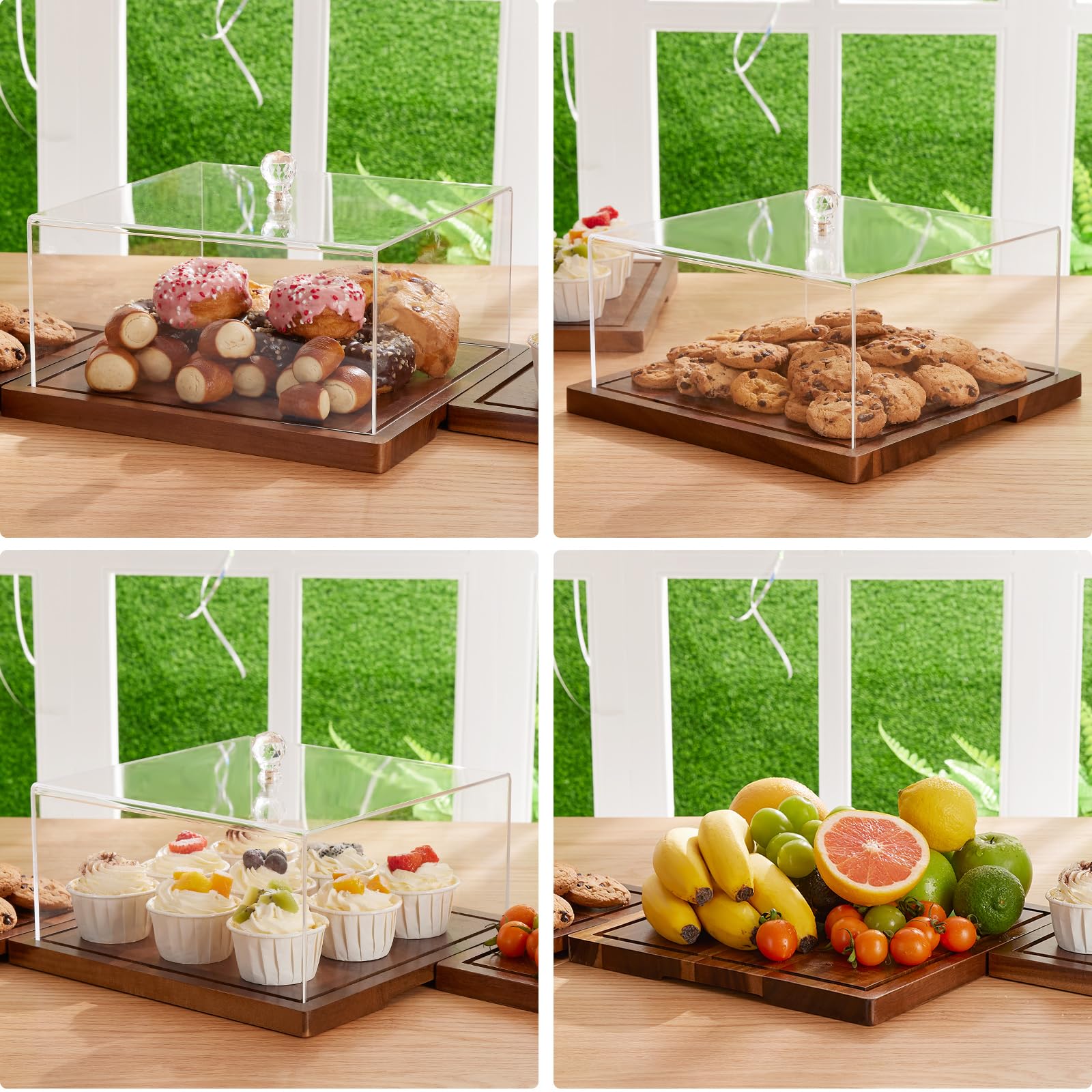 HouseJoy serving platter with finger slots for easy transport.