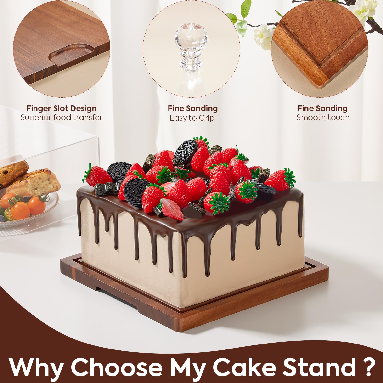 HouseJoy two-in-one dessert platter used as a versatile serving board.