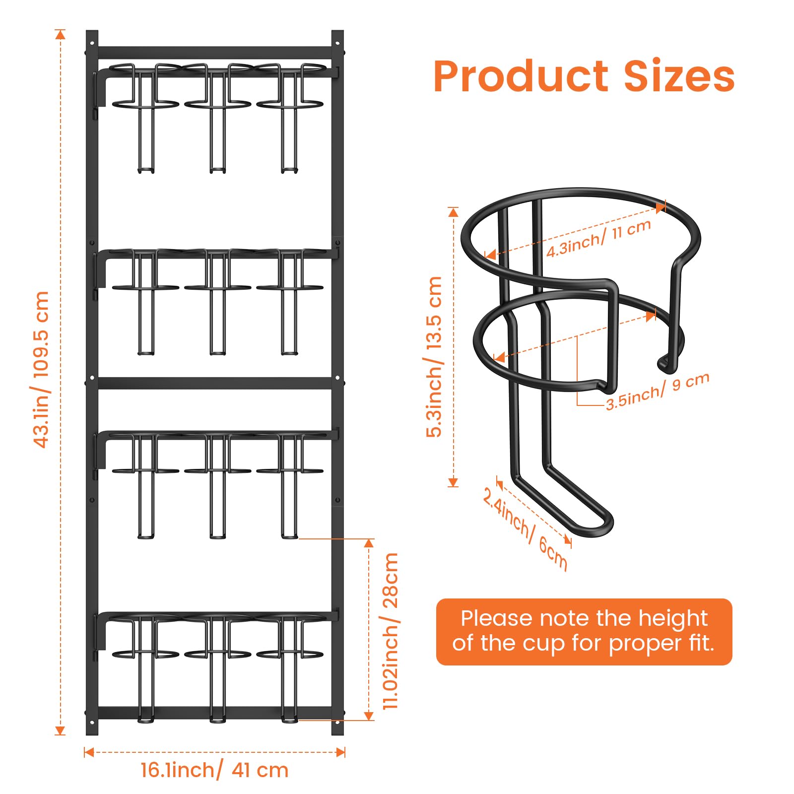 Housolution 4 tier slots keep cups organized and accessible