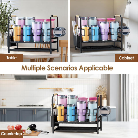 Housolution bar cabinet stand for tidy beverage storage