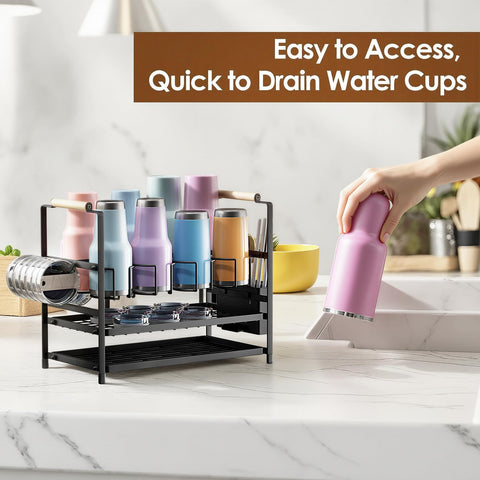 Housolution drainage tray for drying, keeping countertops dry