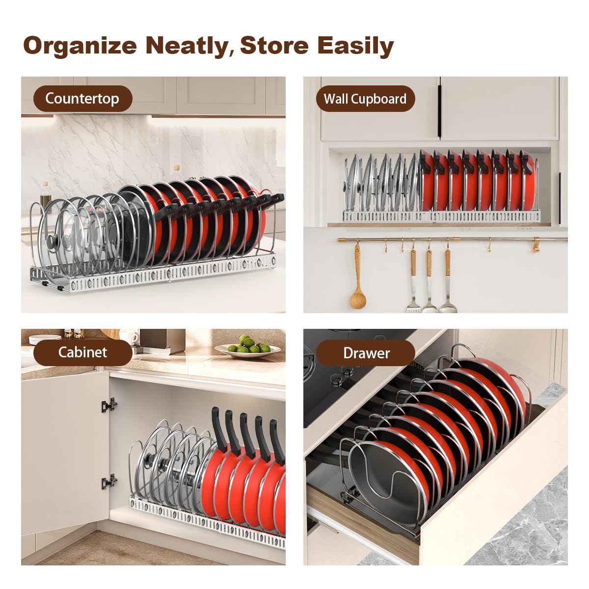 Housolution durable kitchen organizer ideal for long-lasting pantry and cabinet use