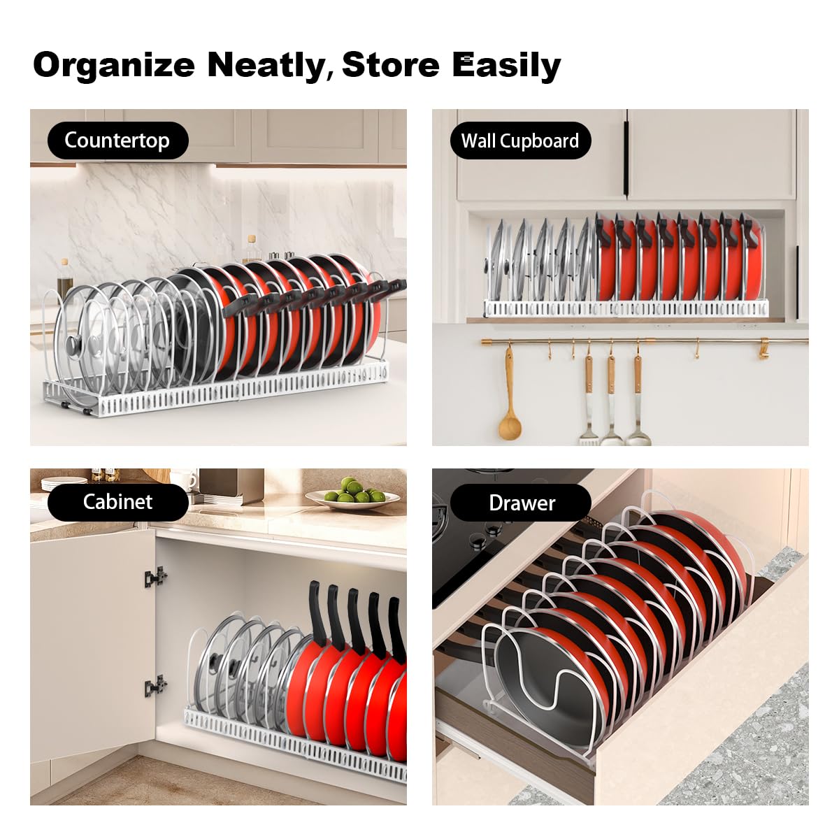 Housolution durable snap-in divider system withstands daily kitchen use