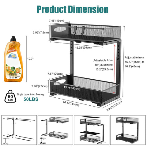 Housolution sliding mesh drawers maximize accessibility and organized storage